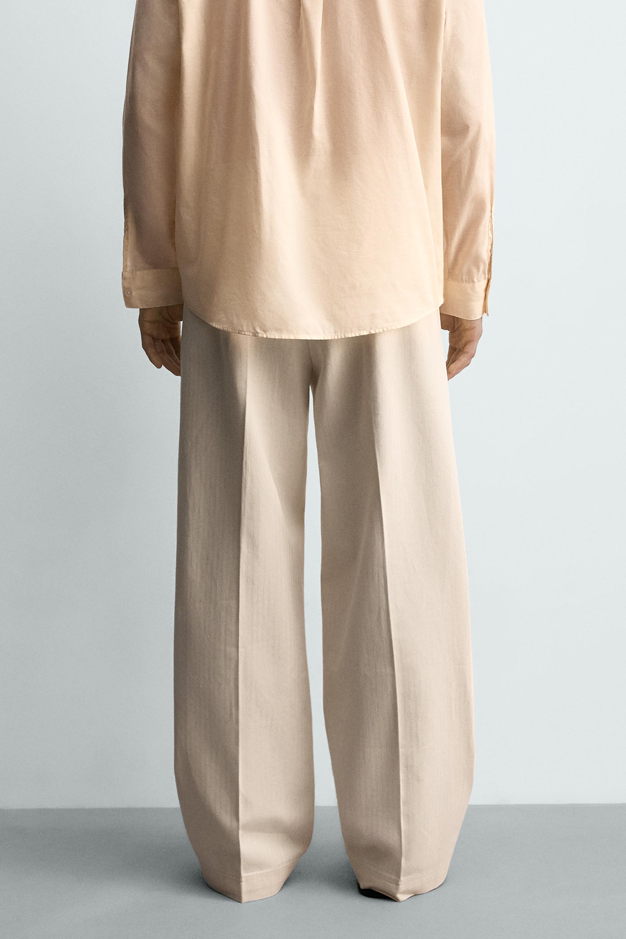HERRINGBONE STRAIGHT FIT PANTS